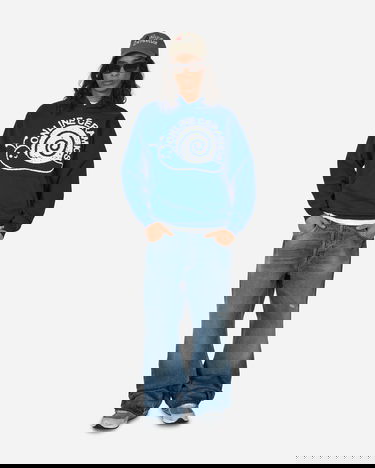 Mikina Online Ceramics Snail Logo Hoodie Blue Modrá | SNAILHOODIE BLUE, 4