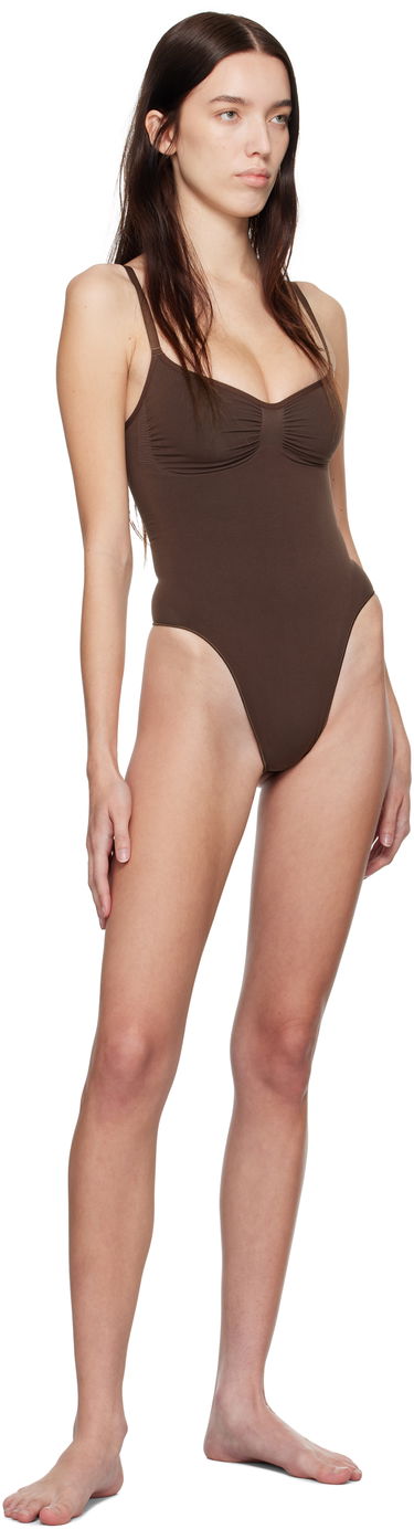 Body SKIMS Sculpt Thong Bodysuit Hnedá | BD-THG-3369, 3