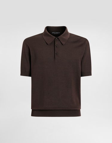 Polo tričko Dolce & Gabbana Dolce & Gabbana Short-Sleeved Cotton Polo Shirt Hnedá | GXZ02TJBCFVM3977, 0