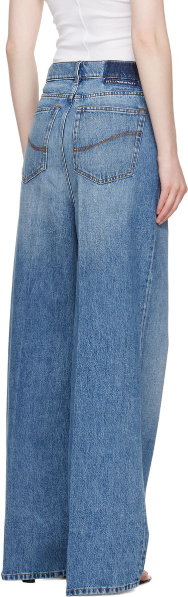 Džínsy Stella McCartney Stella McCartney Faded Wide-Leg High-Rise Jeans Modrá | 6D04133SQH27, 2