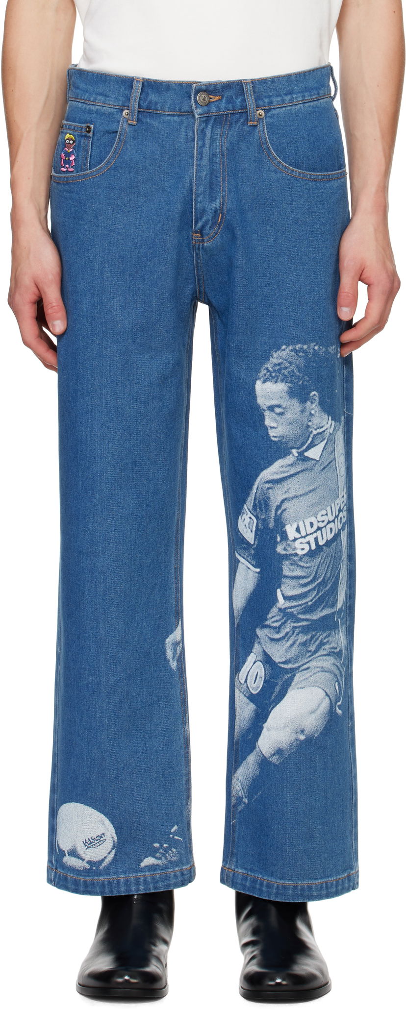 Džínsy KidSuper Ronaldinho Edition Jeans Modrá | AW24-PT-08