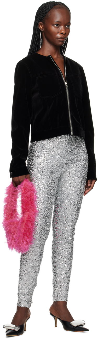 Legíny We11done We11done Sequined Leggings Metalická | WD-LE3-23-246-W-SV, 3