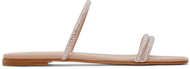Tenisky a topánky Gianvito Rossi Cannes 05 Crystal Embellished Flat Sandals Béžová | G16120.05CUO.XCN, 0
