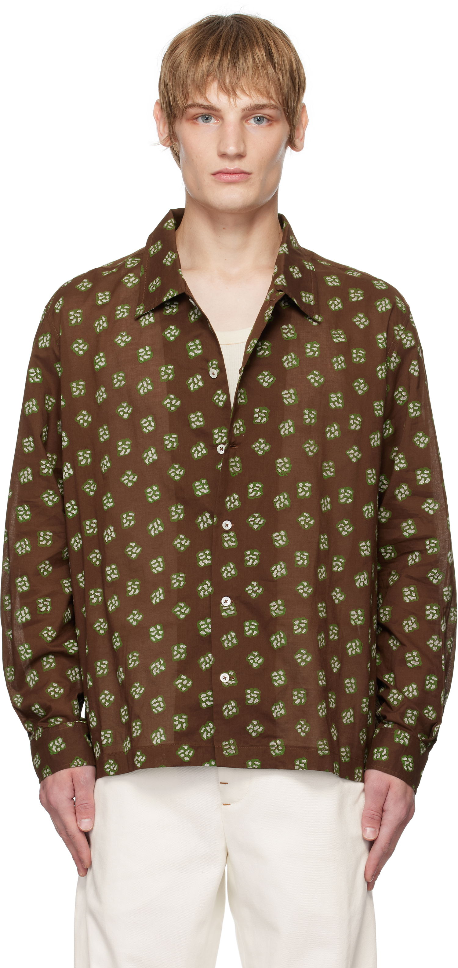 Košeľa Bode Hop Tree LS Shirt Hnedá | MRF24SH030, 0