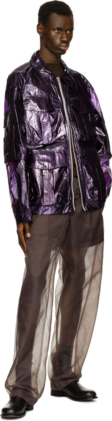 Vetrovka Dries Van Noten Dries Van Noten Overdyed Transparent Jacket Fialová | 251-020532-1258, 3