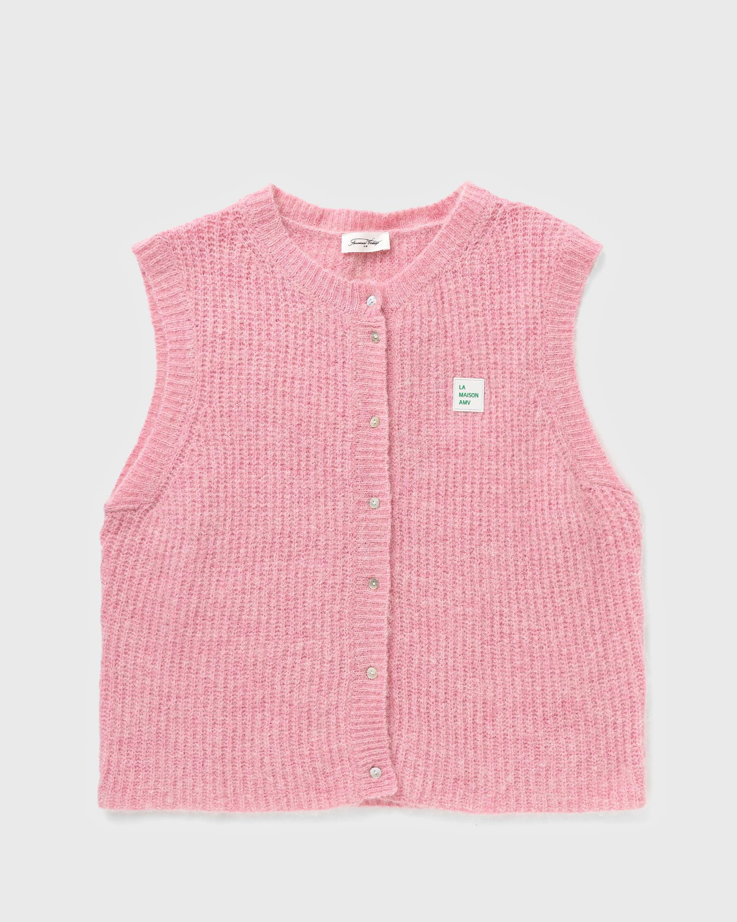 Sveter American Vintage EAST Knit Vest Ružová | EAST19MH24-ORCHIDEE-CHINE, 0