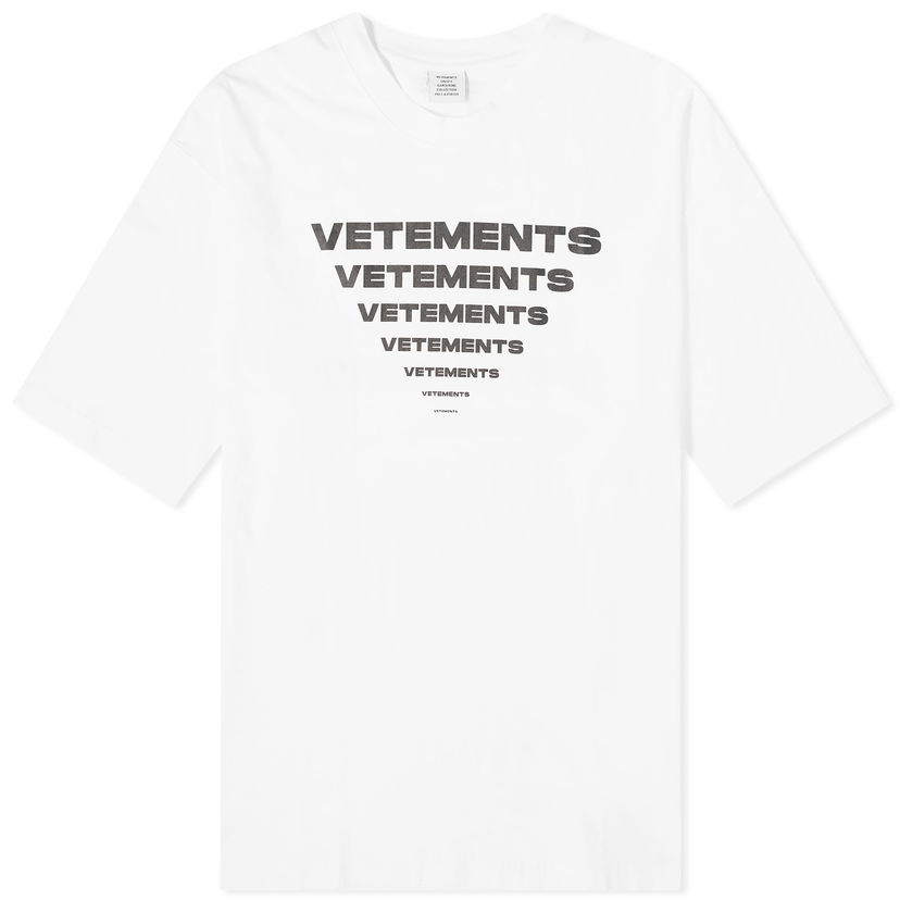 Tričko VETEMENTS Pyramid Logo T-Shirt Biela | UE64TR140W