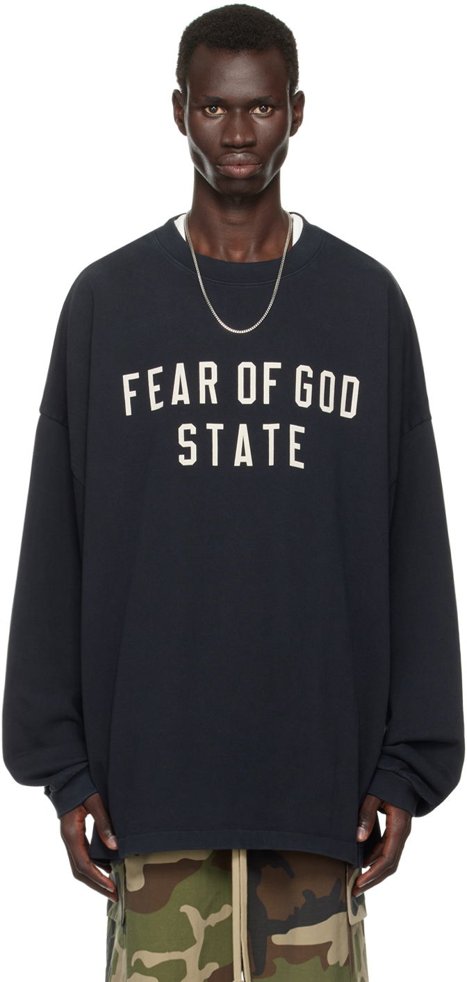 Sveter Fear of God Long Sleeve Crewneck T-Shirt Čierna | 125BT242010F, 0