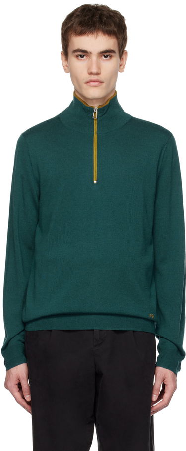 Sveter Paul Smith PS Paul Smith Half Zip Sweater Zelené | M2R-203Y-L21861, 0