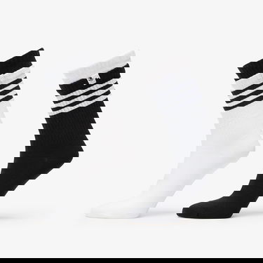 Ponožky adidas Originals 3 Stripes 2 Layer Crew Socks 2-Pack Black/ White Metalická | JC8874, 0