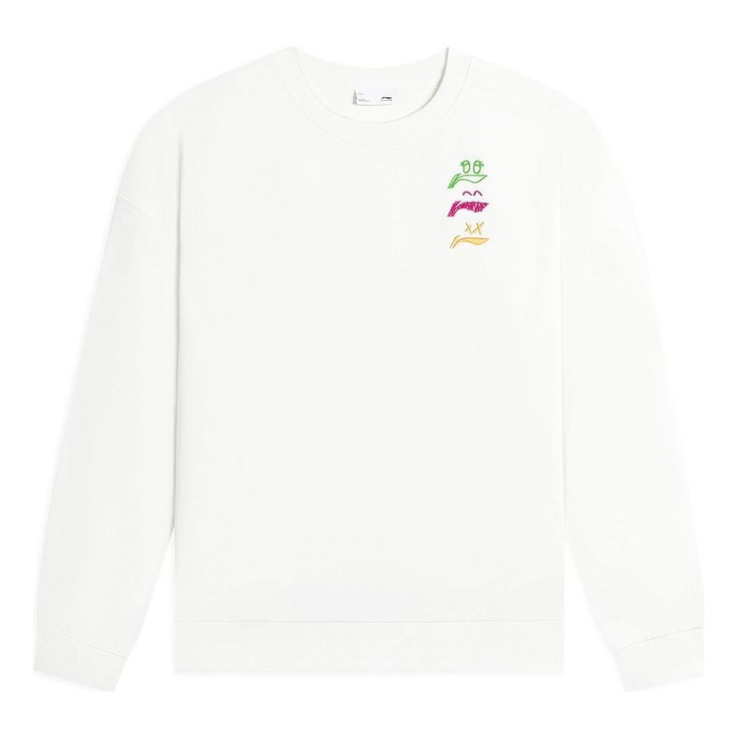 Mikina Li-Ning Anything Is Possible Graphic Sweatshirt Biela | AWDSF71-1
