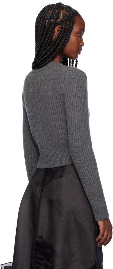 Sveter Erdem Cropped Embroidered Cardigan Šedá | AW24_W1KT2_GRCAK, 2