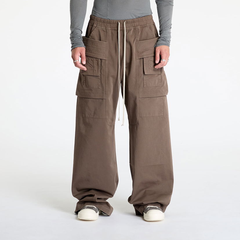 Nohavice Rick Owens DRKSHDW Woven Pants Creatch Cargo Wide Drawstring Pants Dust Hnedá | DU02D2394 TW 34