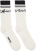 White & Black '' Wave Socks