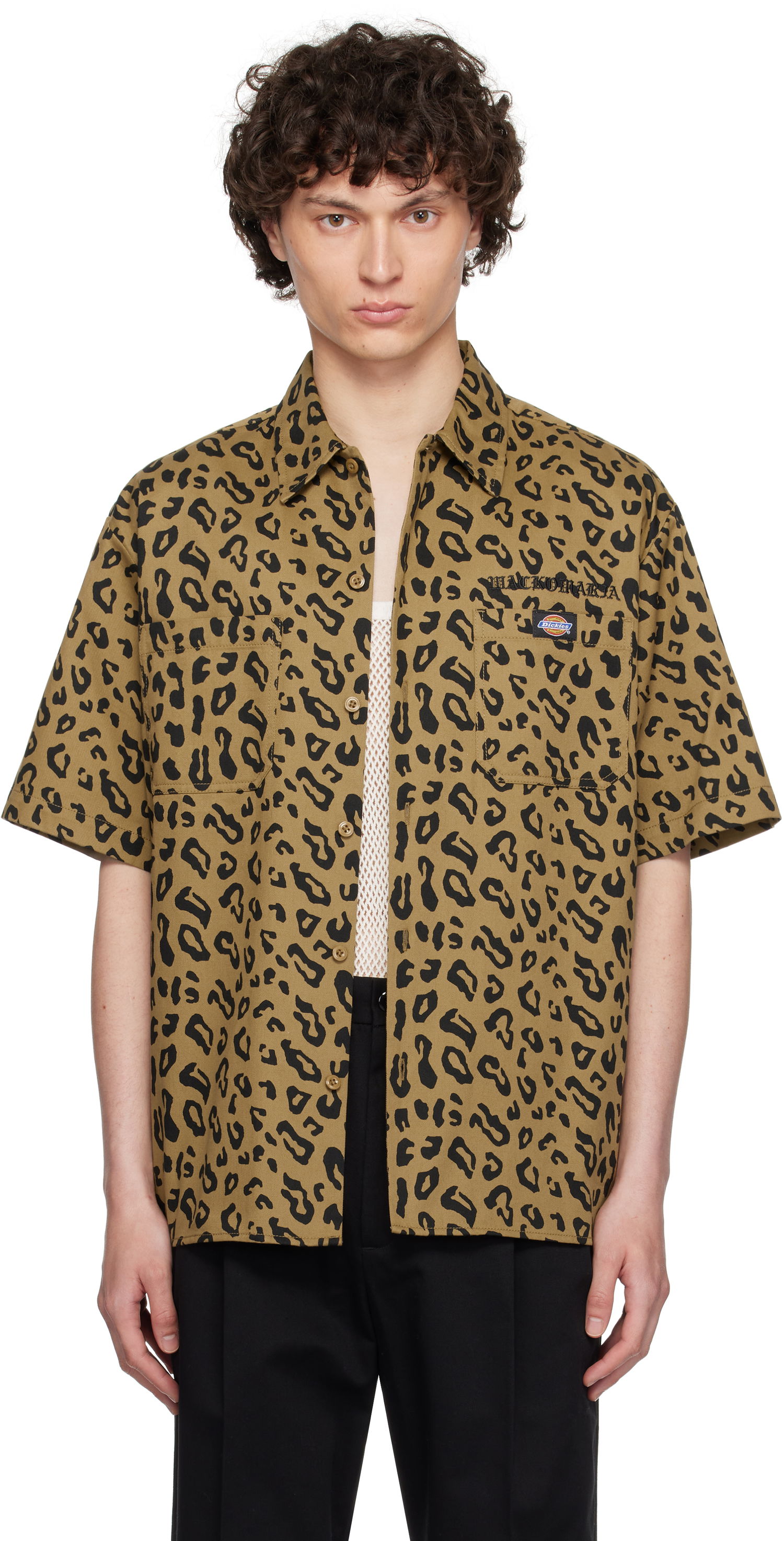 Košeľa WACKO MARIA WACKO MARIA x Dickies Leopard Print Work Shirt Hnedá | 25SS-WMS-DC02, 0