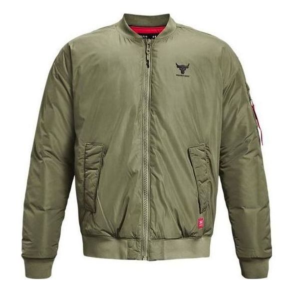 Bomber bunda Under Armour Project Rock Insulated Bomber Jacket Zelené | 1374425-346, 0