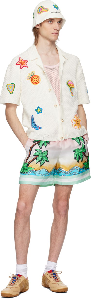 Šortky Casablanca Casablanca Tennis Club Silk Shorts Rôznofarebný | MS25-TR-012-05, 3