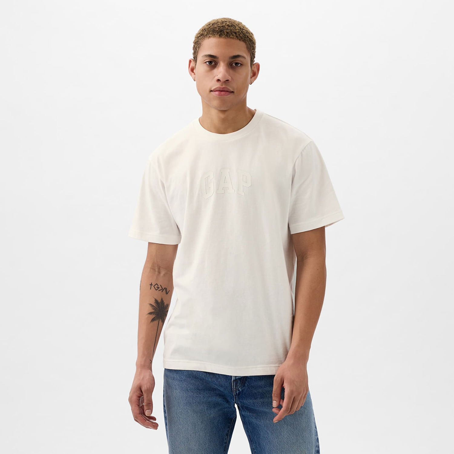 Tričko GAP Logo Tee New Off White Opt1 Biela | 888270-02, 0