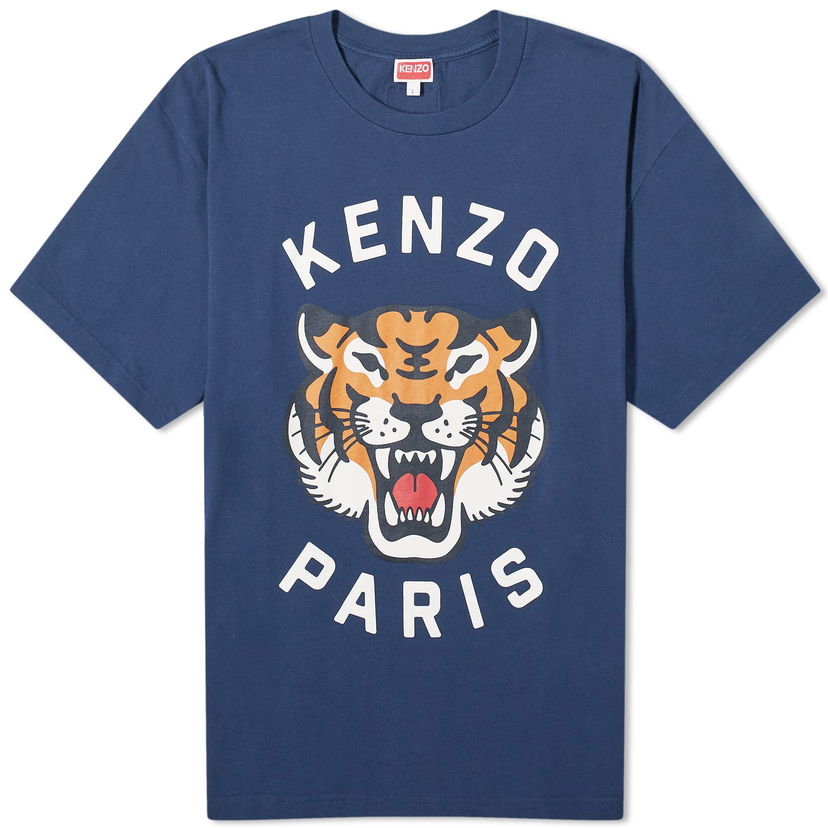 Tričko KENZO Lucky Tiger Oversized Tee Navy | FE58TS0064SG-77