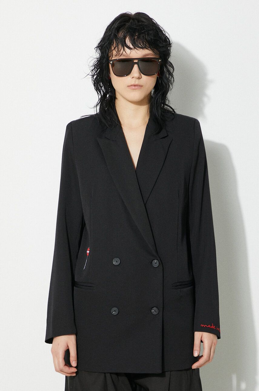 Kabáty Fiorucci Fiorucci Double-Breasted Blazer Čierna | W01FPBDO044KN03BK01, 0