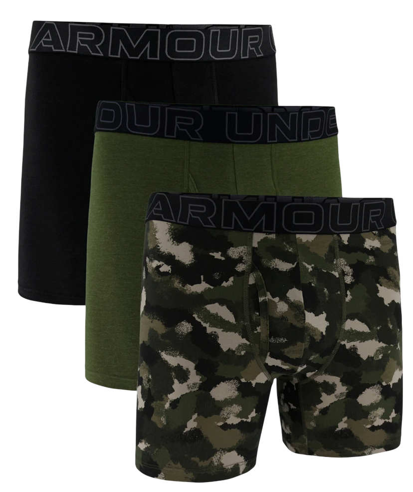 Boxerky Under Armour Performance Cotton Printed 6-Inch Boxer Briefs 3-Pack Rôznofarebný | 1383890-391