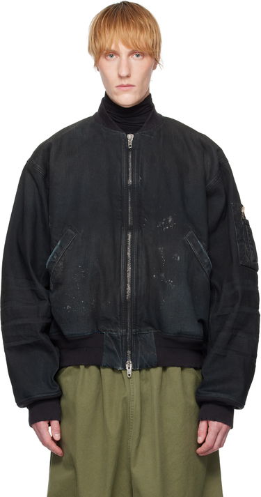 Bomber bunda Balenciaga Balenciaga Distressed Denim Bomber Jacket Čierna | 809451TRW65, 0