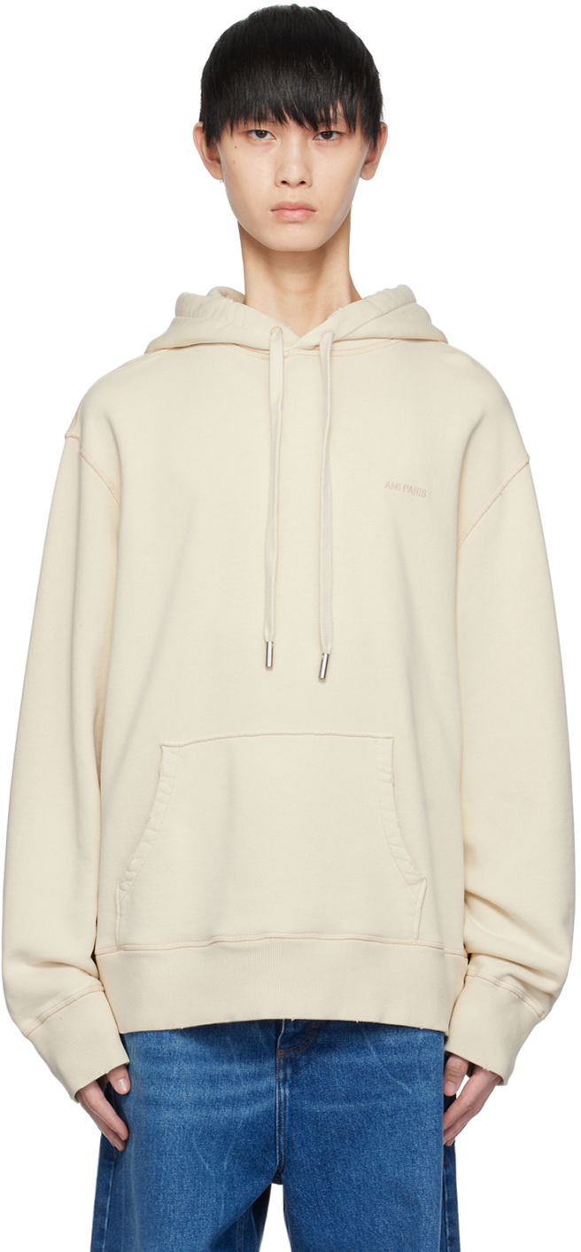 Mikina AMI Fade Out Hoodie Biela | USW216.JE0052, 0