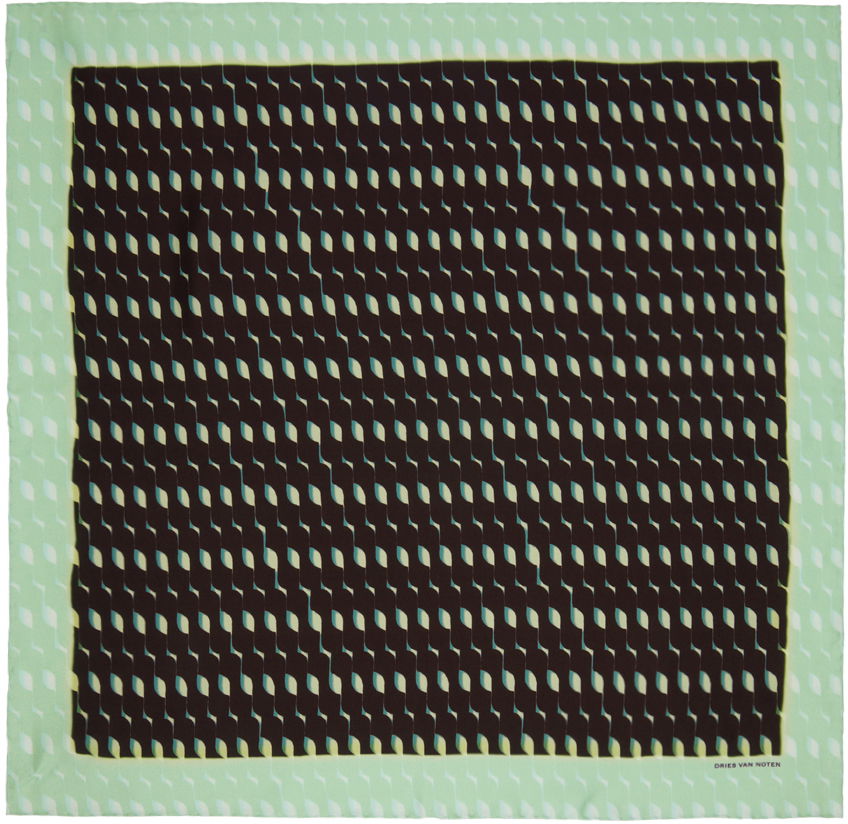 Šál Dries Van Noten Optical Geometric Pattern Scarf Hnedá | 241-021300-8007, 0