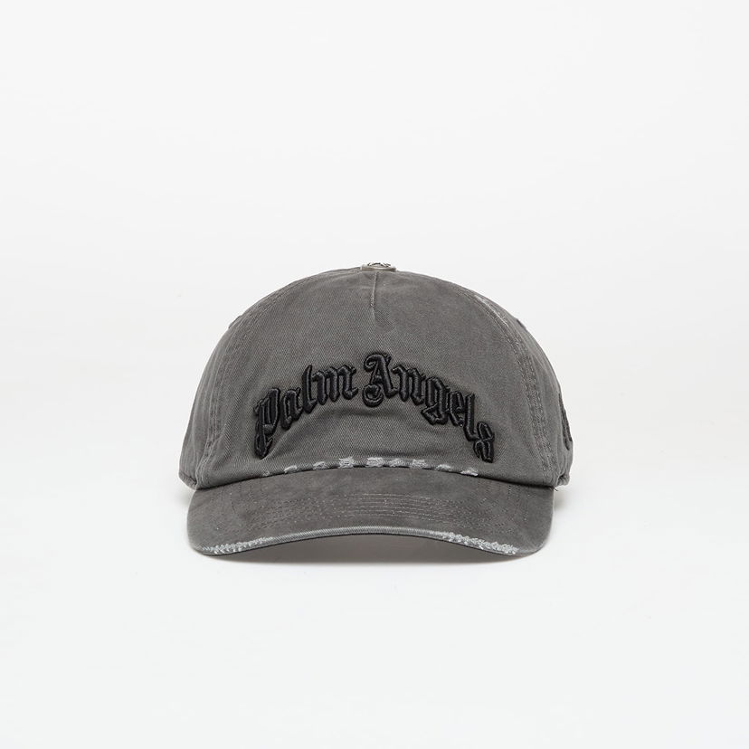 Šiltovka Palm Angels Curved Logo Distressed Cap Anthracite/ Black Universal Šedá | PMLB104F25FAB0071110