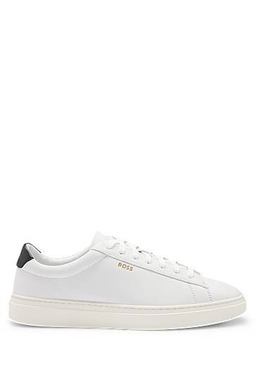Oblečenie a doplnky BOSS BOSS Polished Leather with Logo Details Biela | 50536480, 1