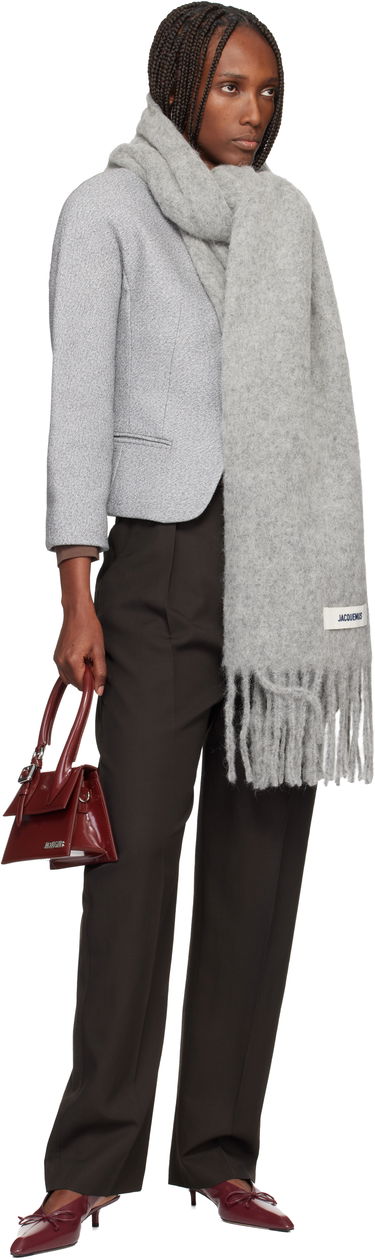 Šál Jacquemus La Casa 'The Carro' Brushed Fringed Scarf Hnedá | 24HACU00572BOT4032, 4