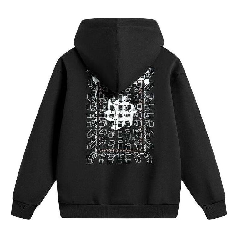 Mikina Li-Ning Graphic Hoodie Čierna | AWDT899-3