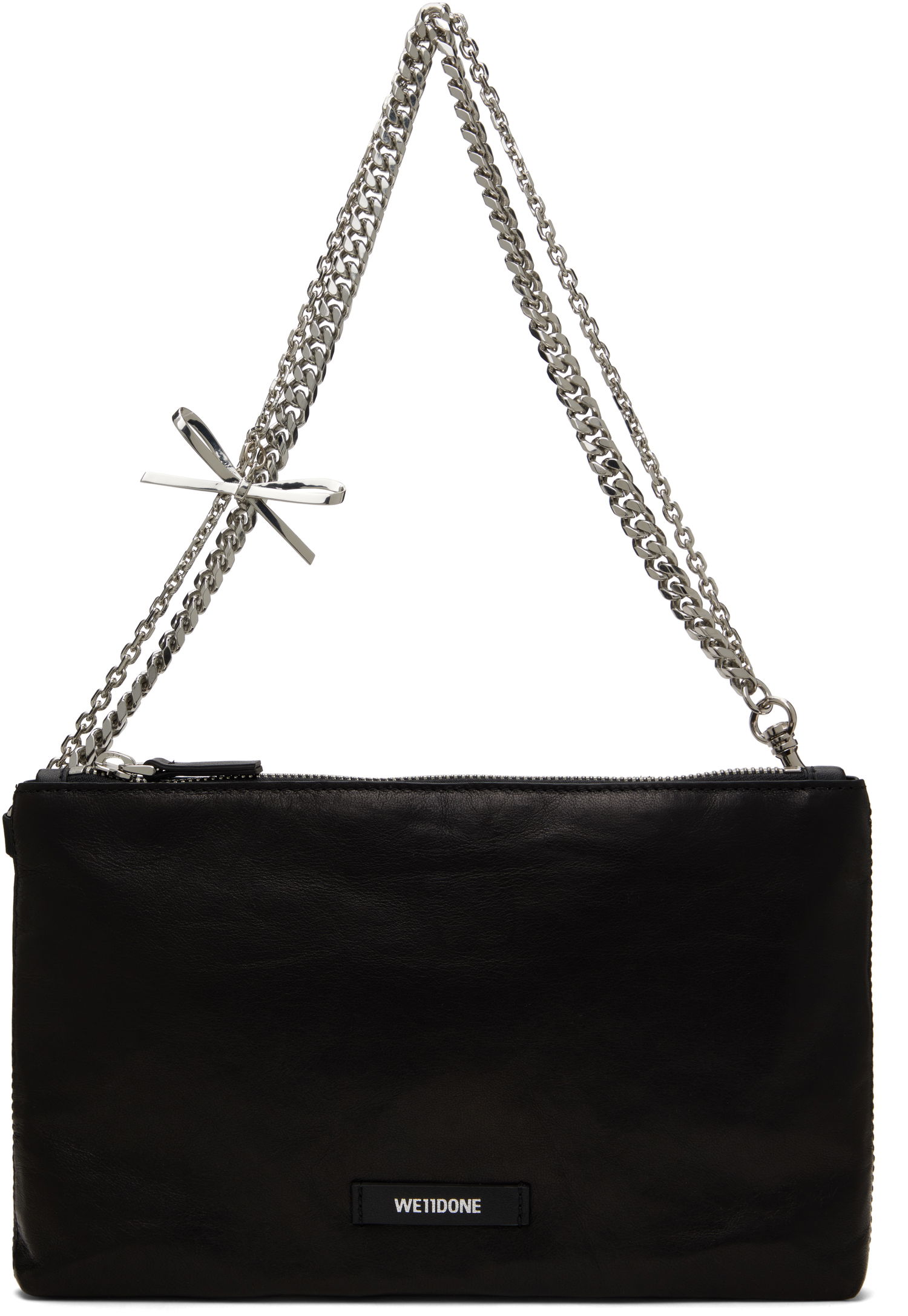 Taška cez rameno We11done We11done Ribbon Chain Shoulder Bag Čierna | WD-AB0-25-480-U-BK, 0