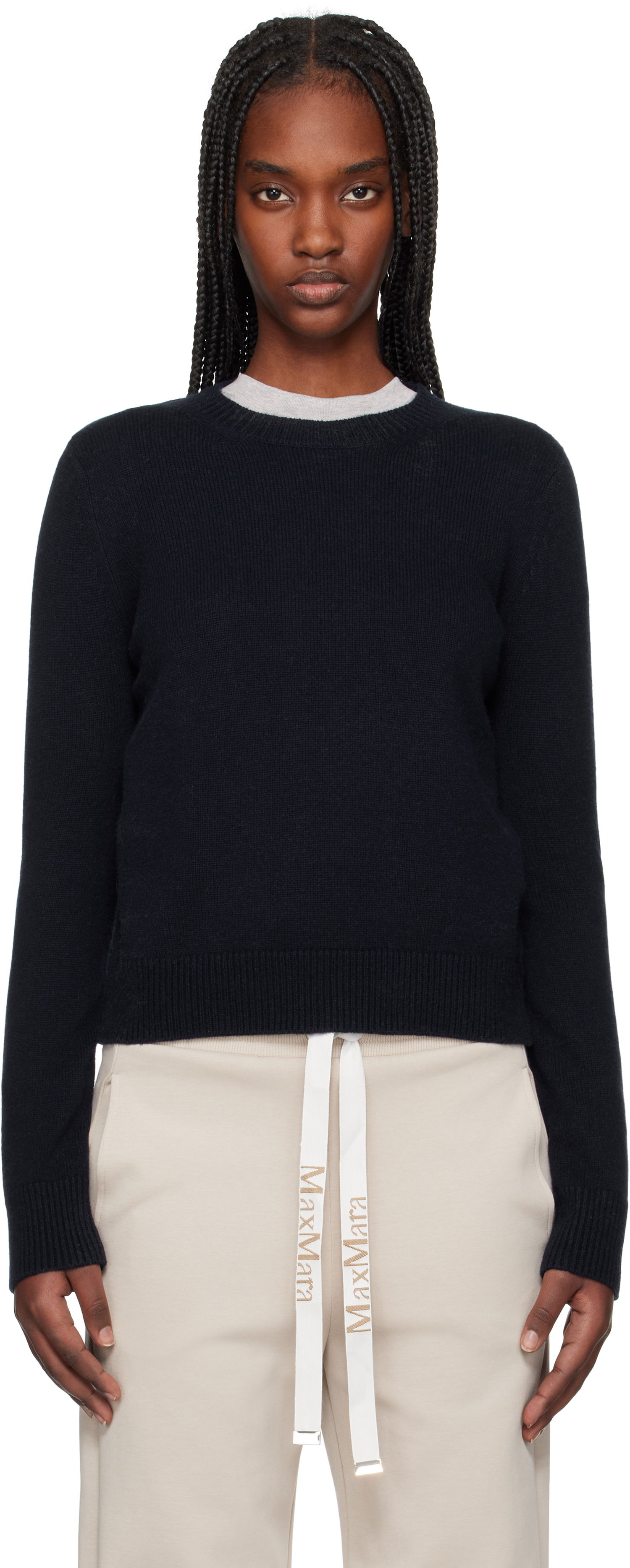 Sveter Max Mara Max Mara Fedora Knit Sweater Navy | 2519361031600, 0