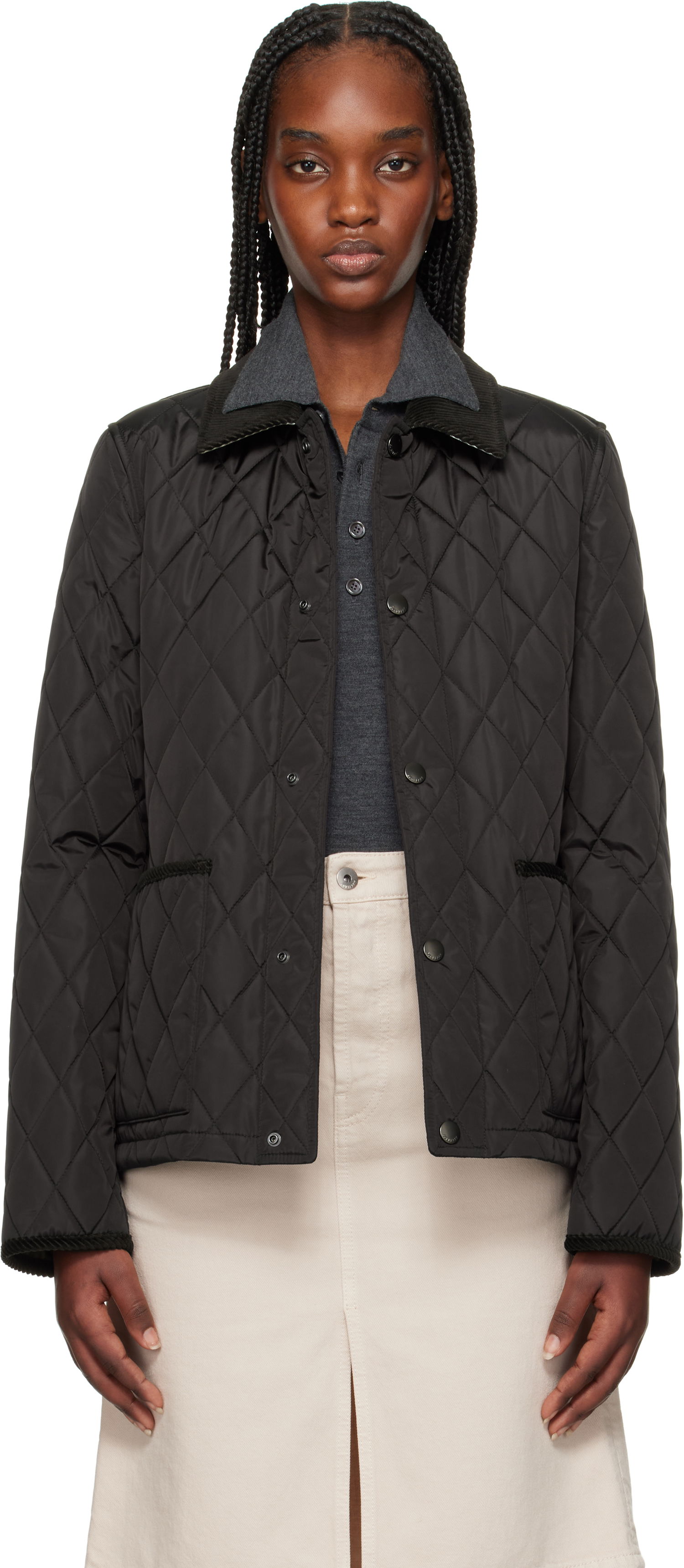 Prešívaná bunda Burberry Burberry Quilted Jacket Čierna | 8100827, 0