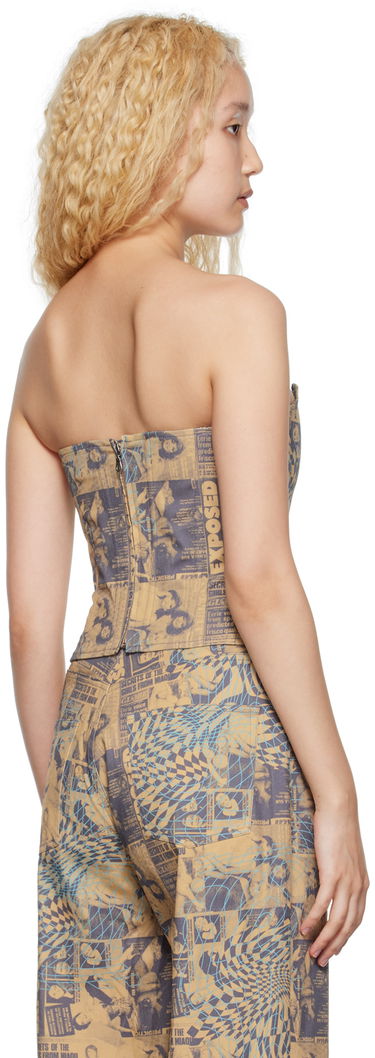 Tielko Miaou Miaou Leia Printed Tank Top Béžová | 7010-CL-WNT, 2