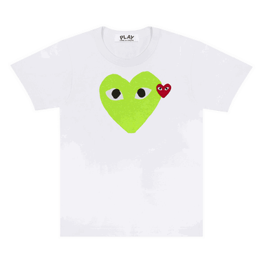 Tričko Comme des Garçons PLAY Red Emblem Heart T-Shirt Biela | AZ T106 051 3, 0