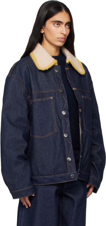 Bunda Charles Jeffrey Loverboy Charles Jeffrey LOVERBOY Knitted Collar Denim Jacket Modrá | 52010401, 1