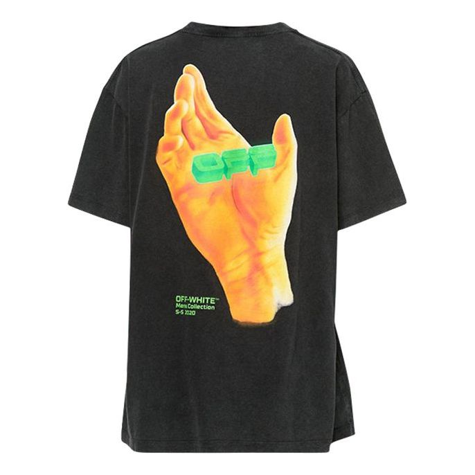 Tričko Off-White Off-White Oversized Hand Graphic T-Shirt Čierna | OMAA038R201850131088
