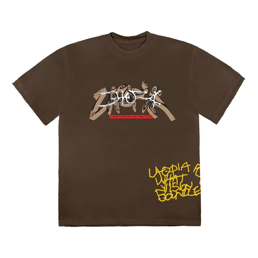 Tričko Cactus Jack by Travis Scott Travis Scott UTOPIA T-Shirt Hnedá | TSUT-SS01