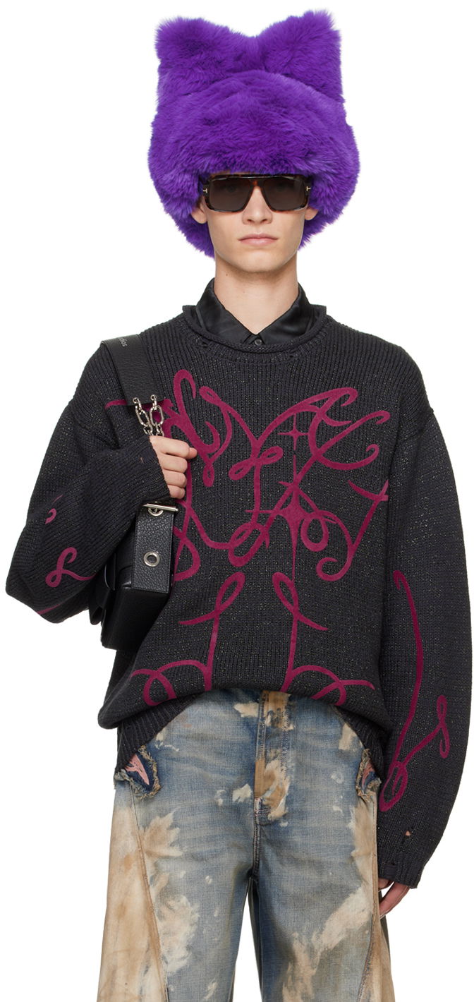 Sveter Acne Studios Printed Sweater Šedá | B60346-, 0