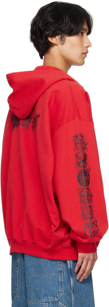 Mikina VETEMENTS Vetements Cradle of Filth Oversized Zip-Up Hoodie Červená | UCF76ZU300R, 2