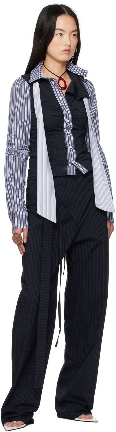 Košeľa Ottolinger Ottolinger Deconstructed Lavallière Shirt Navy | 11140021102, 3