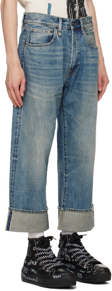 Džínsy R13 R13 Cuffed X-Boyfriend Jeans Modrá | R13MD111-D250A, 1