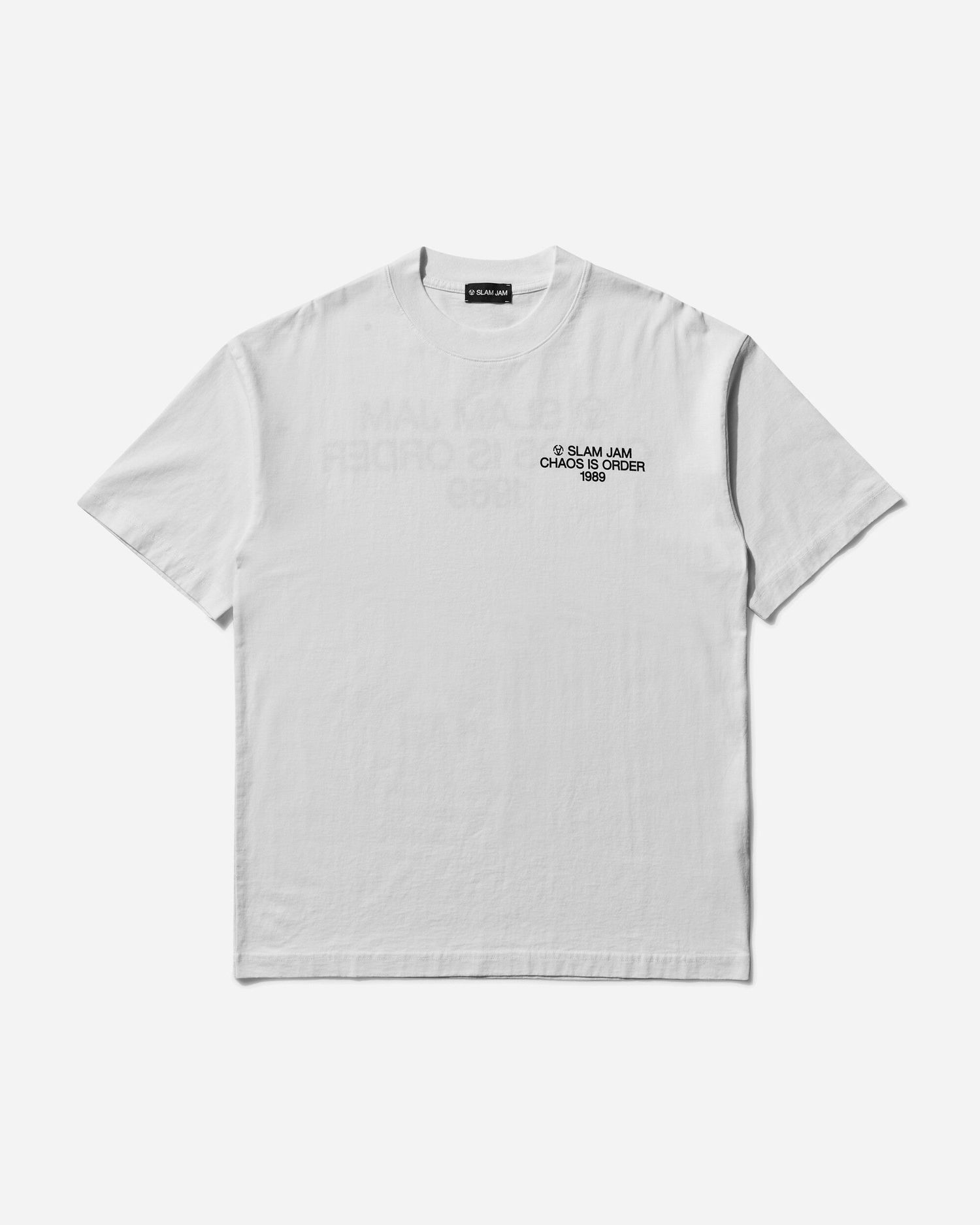 Tričko Slam Jam Chaos is Order Graphic T-Shirt Biela | SJPRCHAOS WHT, 1