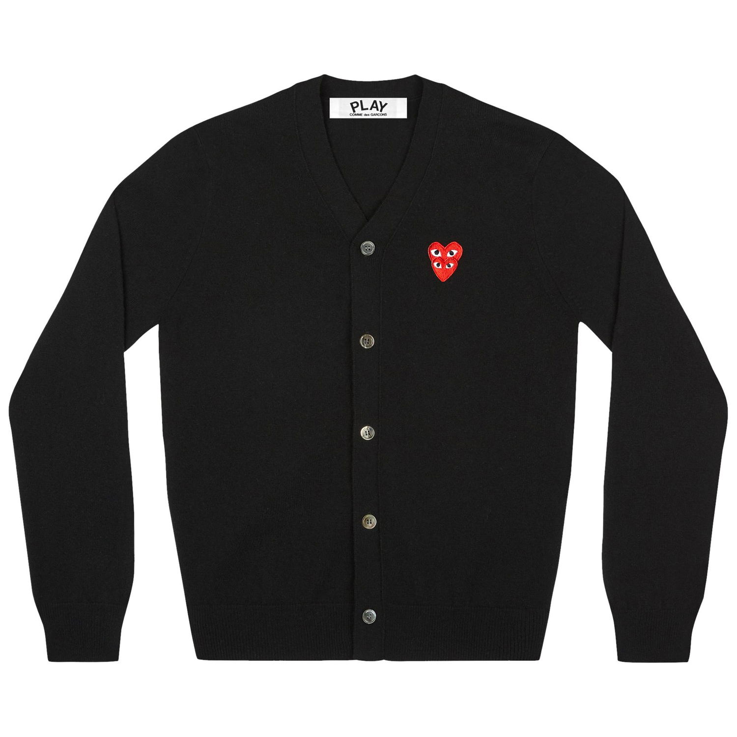 Sveter Comme des Garçons PLAY Double Heart Cardigan Čierna | AZ N076 051 1, 1