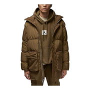 Jordan Logo Zipper Mid-Length Down Jacket