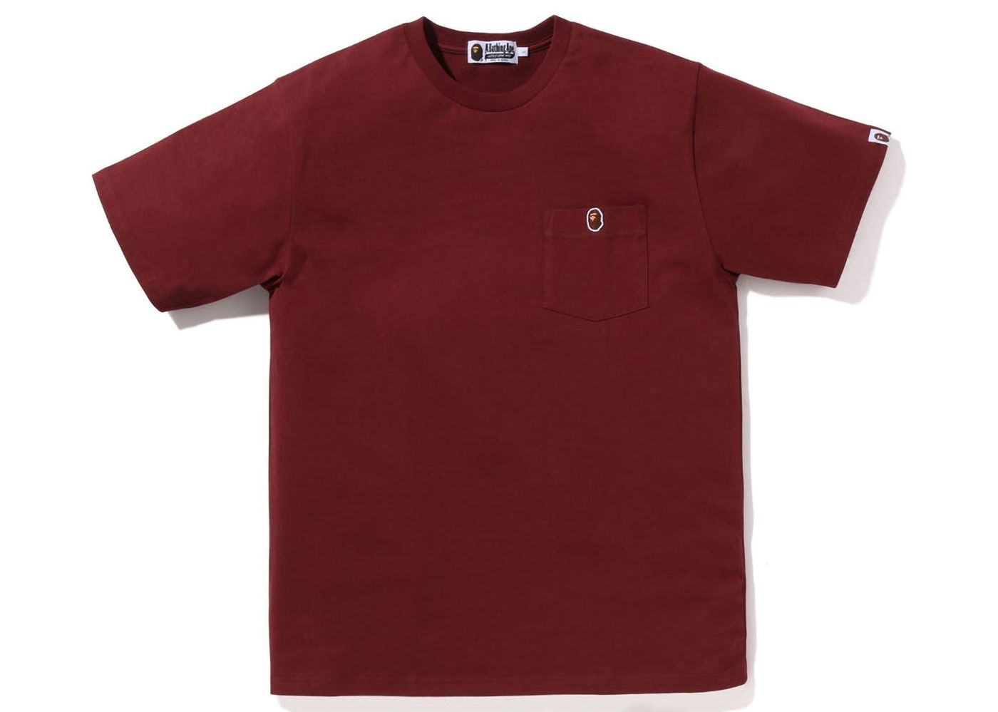 Tričko BAPE Ape Head One Point Pocket Tee Vínová | 1I80-109-009, 0