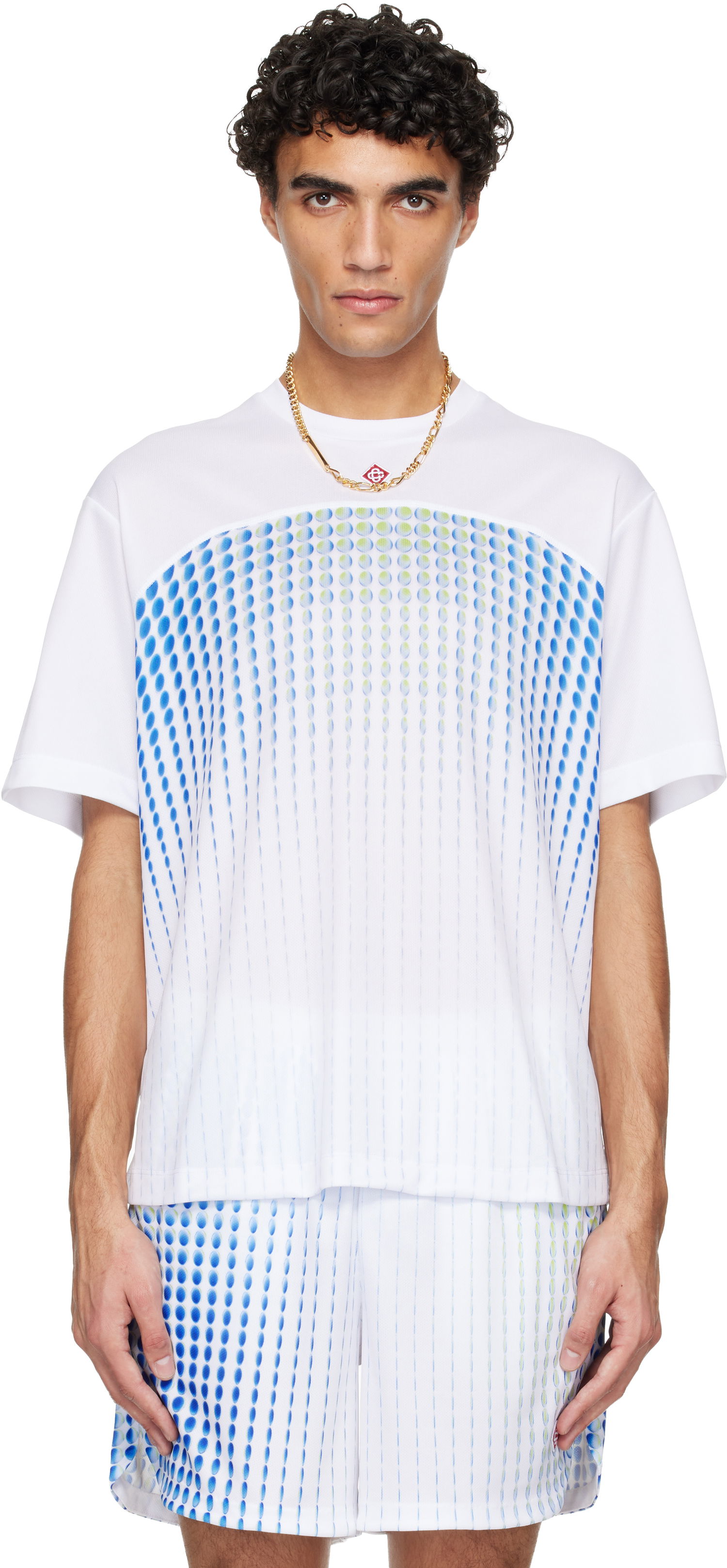 Tričko Casablanca Casablanca Tennis Tech Short Sleeve T-shirt Rôznofarebný | M-SP26-JTP-449-01, 0
