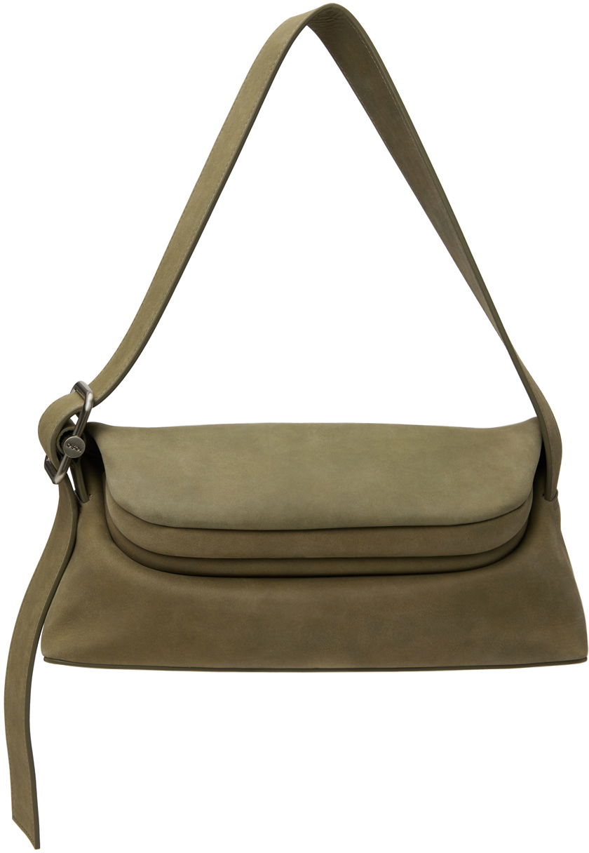 Taška cez rameno OSOI Suede Shoulder Bag Zelené | 24FWB01016120, 0